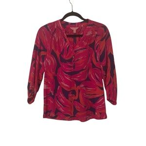 Lilly Pulitzer Women's Pink Floral Long Sleeve Top Size XXS